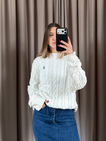 Maglia vintage Ralph Lauren treccia tg L