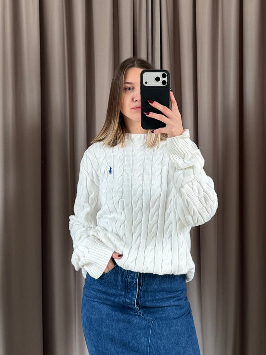 Maglia vintage Ralph Lauren treccia tg L