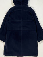 Carica l&#39;immagine nel visualizzatore di Gallery, Cappotto vintage Max Mara blu cappuccio tg M
