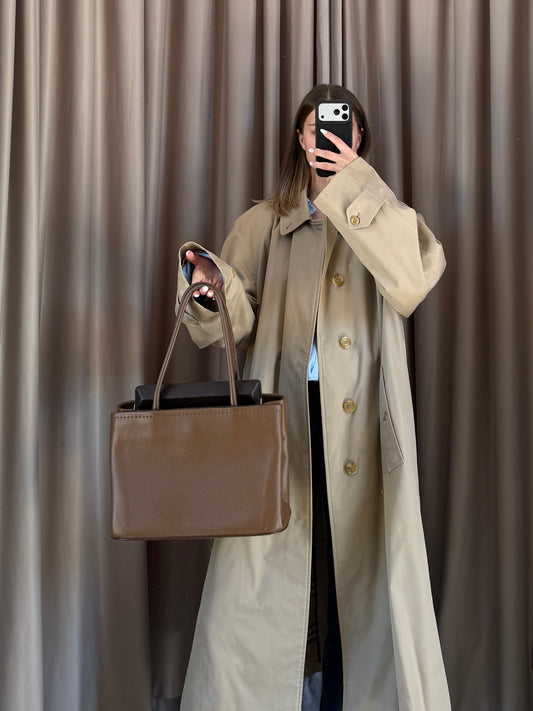 Borsa vintage Max Mara pelle marrone