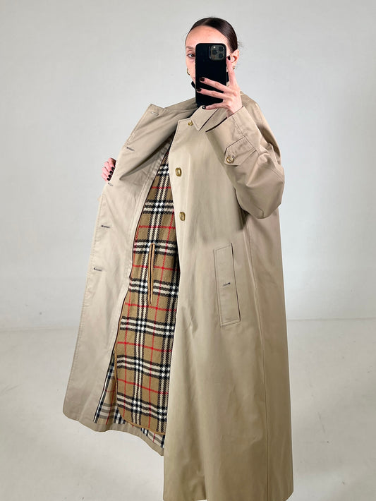 Trench vintage Burberry biscotto con interno tg L