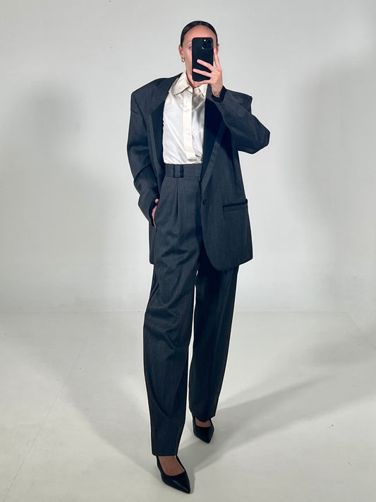 Abito vintage Versace grigio lana tg M