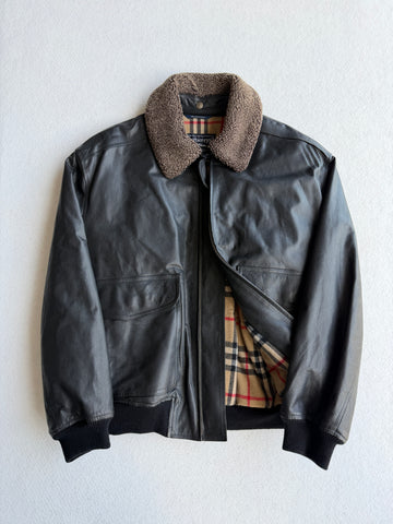 Giacca vintage Burberry pelle tg L