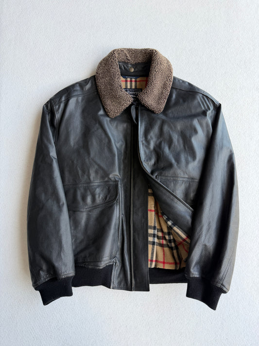 Giacca vintage Burberry pelle tg L