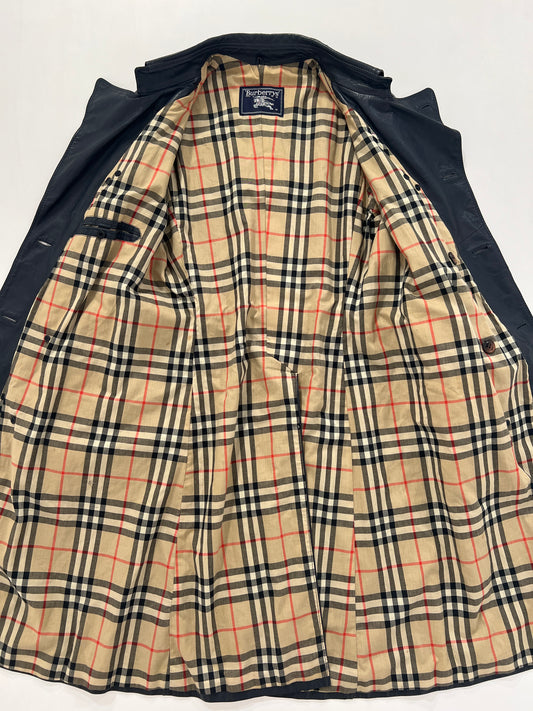 Trench vintage Burberry doppiopetto pelle tg S/M