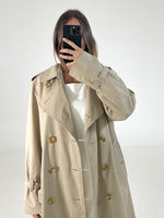 Carica l&#39;immagine nel visualizzatore di Gallery, Trench vintage Burberry doppiopetto tg M
