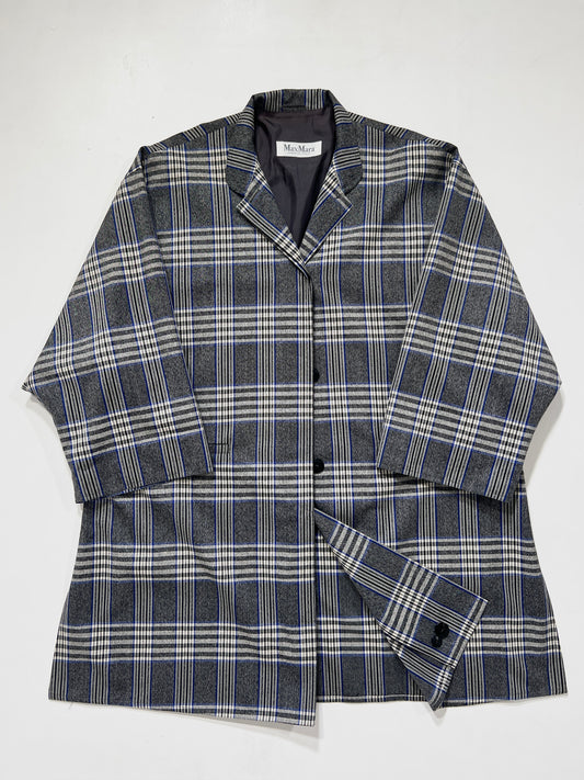 Cappotto vintage Max Mara tartan lana tg 42