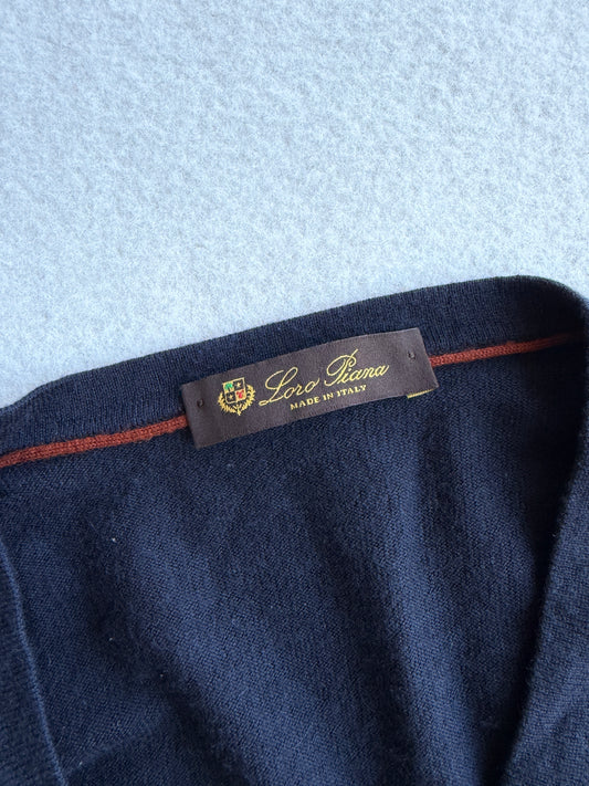 Maglia vintage Loro Piana cashmere blu tg L