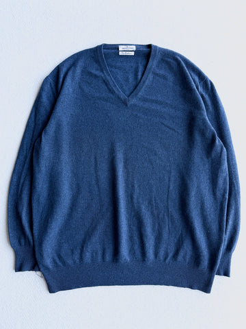 Maglia vintage Valentino cashmere blu tg XL+