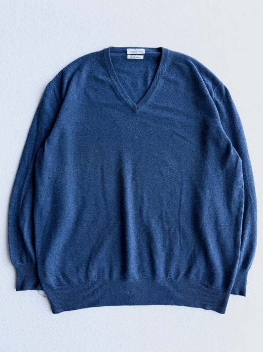 Maglia vintage Valentino cashmere blu tg XL+