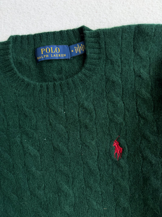 Maglia vintage Ralph Lauren treccia lana/alpaca tg M