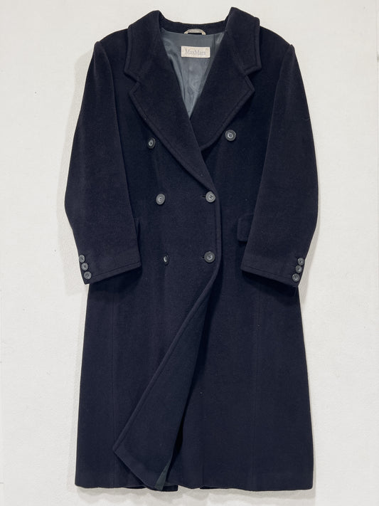Cappotto vintage Max Mara blu lana tg 44
