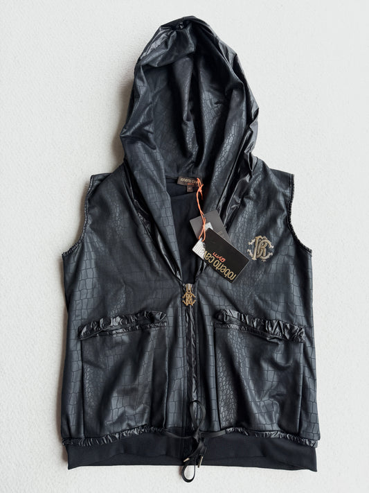 Gilet vintage Cavalli nero con cartellino tg 42