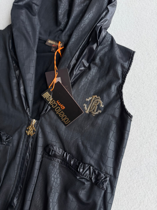 Gilet vintage Cavalli nero con cartellino tg 42