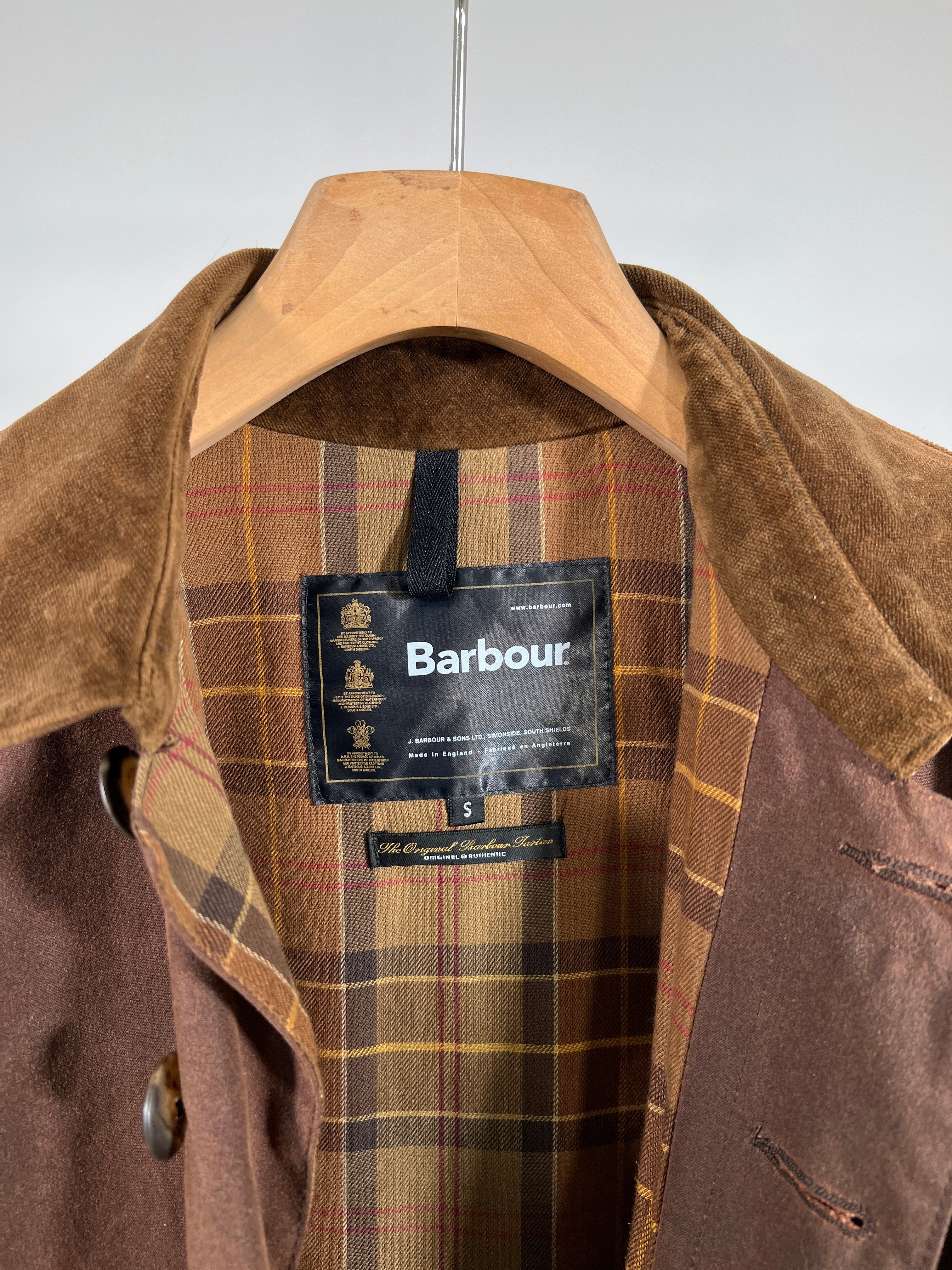 Giacca vintage Barbour ruggine cerato tg M