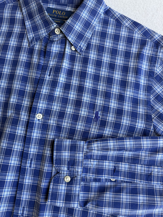 Camicia vintage Ralph Lauren quadri blu tg M