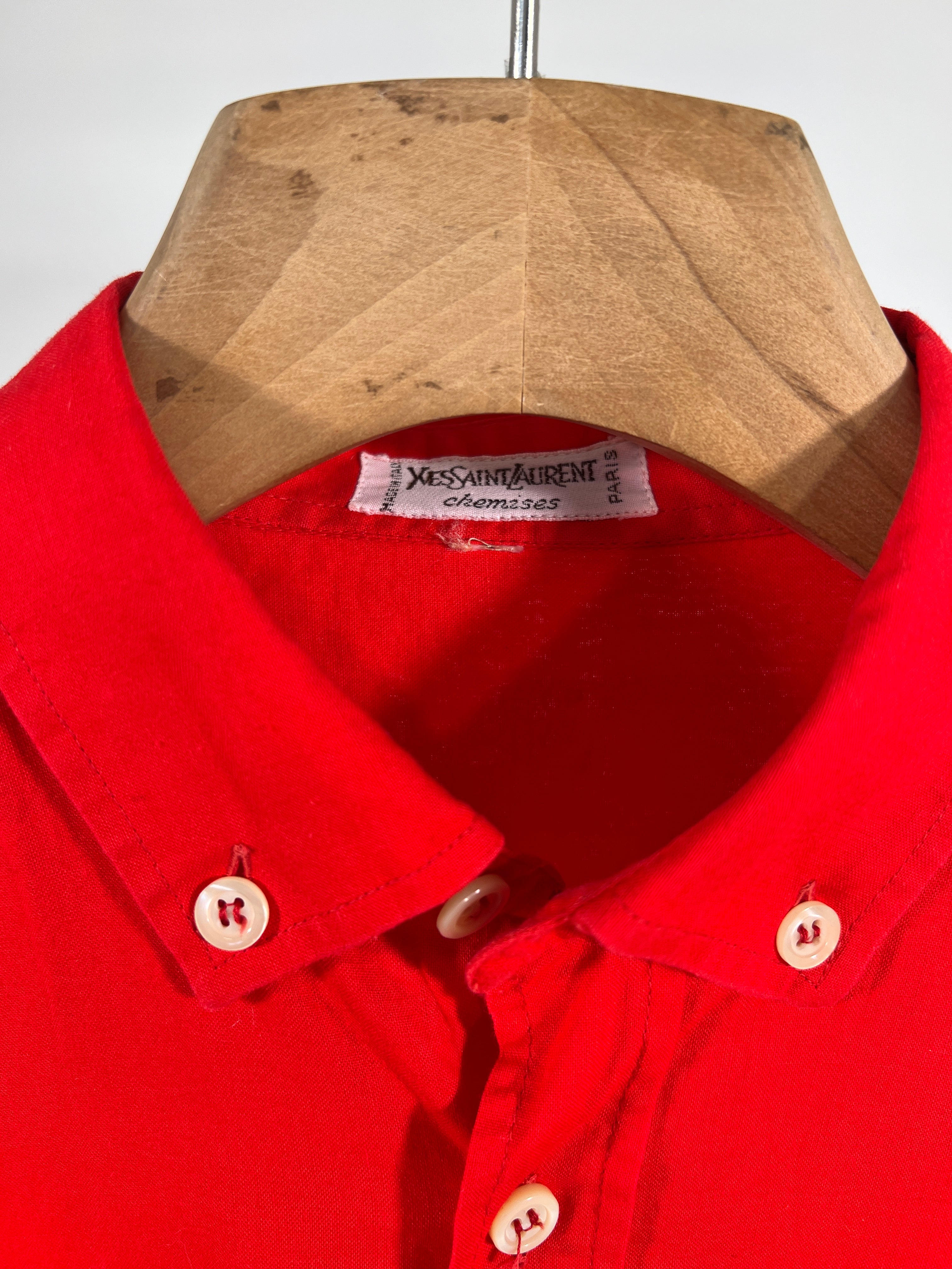 Camicia vintage YSL rosso tg S