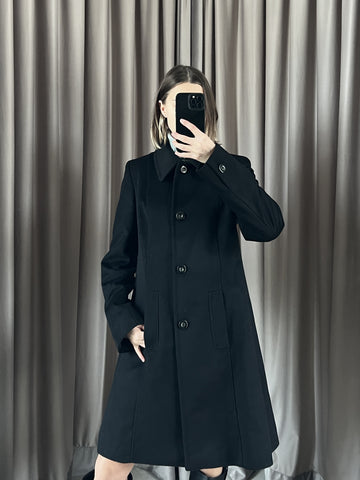 Cappotto vintage Max Mara nero lana tg 44