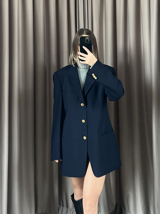 Blazer vintage Valentino blu lana tg 48