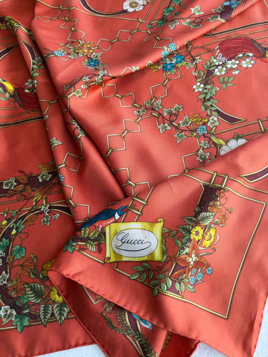 Foulard vintage Gucci in seta