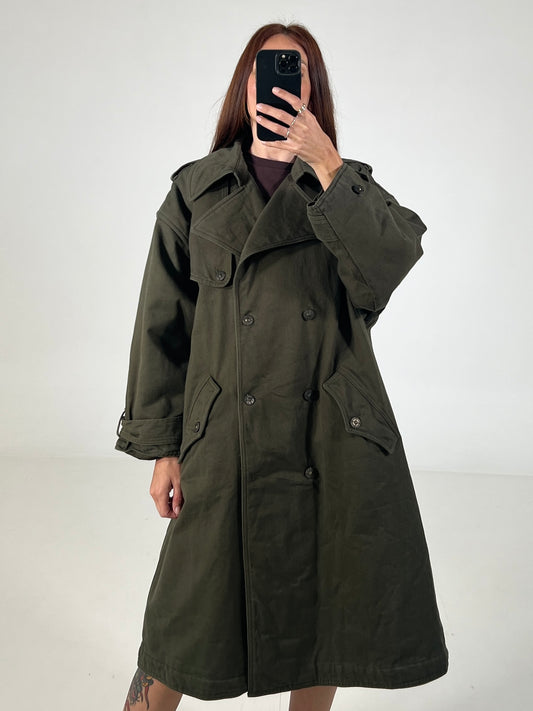 Trench vintage Fendi denim verde tg 42