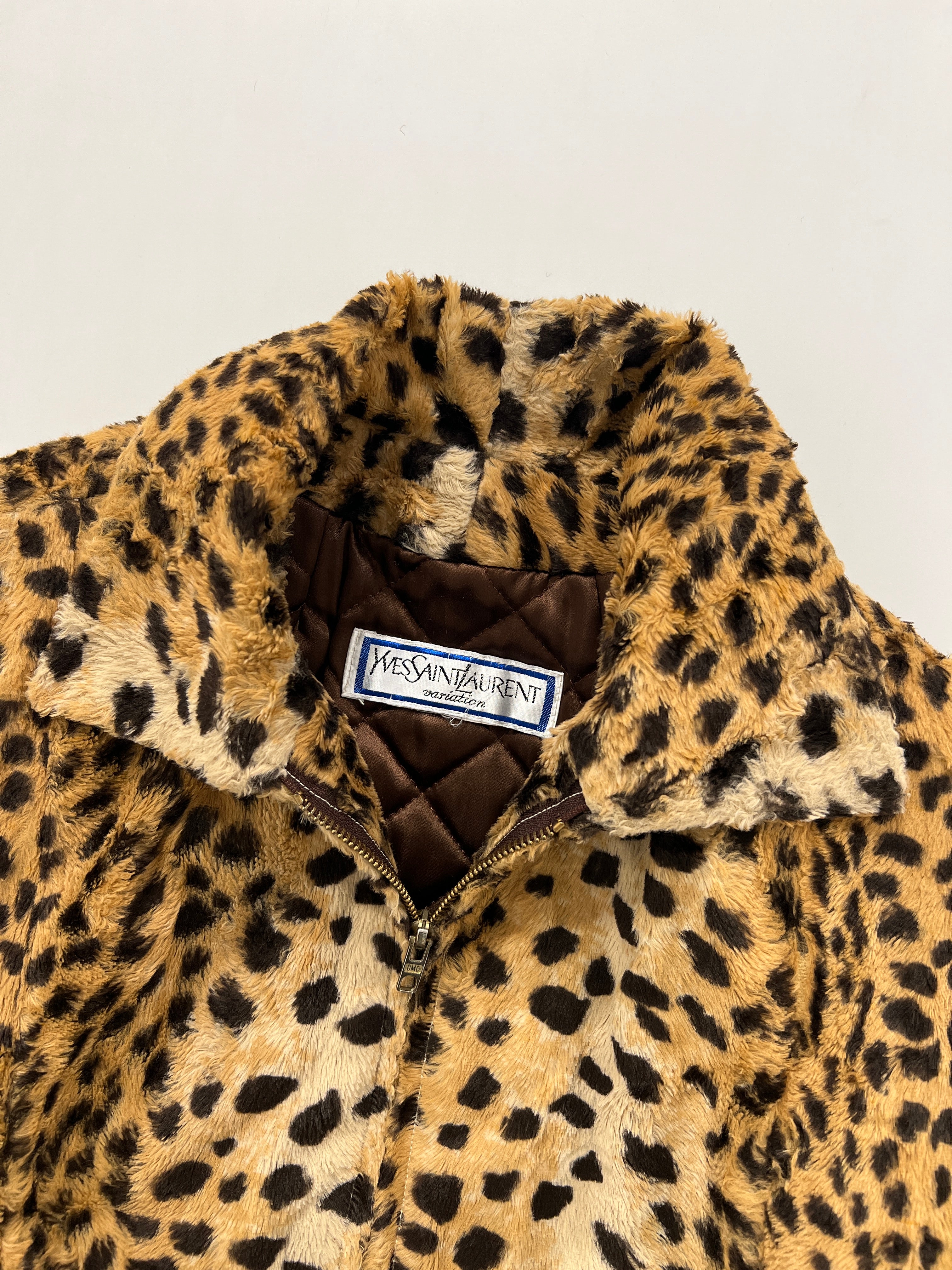 Pelliccia vintage YSL leopardo tg S/M