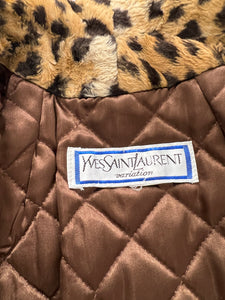 Pelliccia vintage YSL leopardo tg S/M