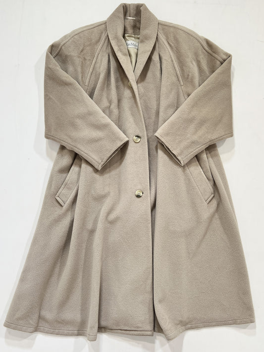 Cappotto vintage Max Mara beige lungo tg S