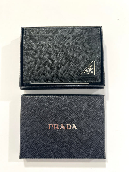 Portacarte Prada saffiano nero