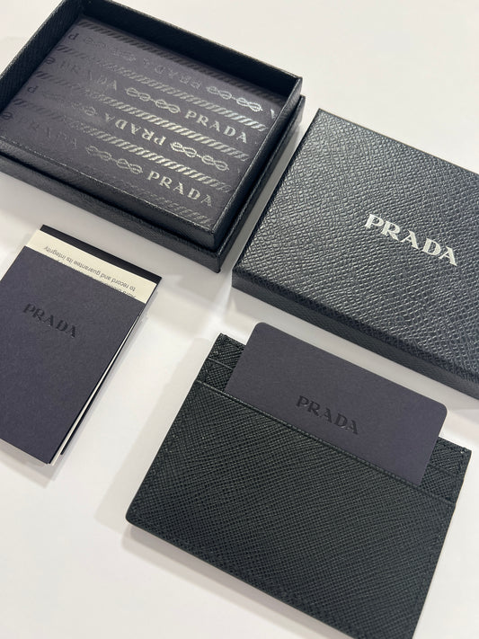 Portacarte Prada saffiano nero