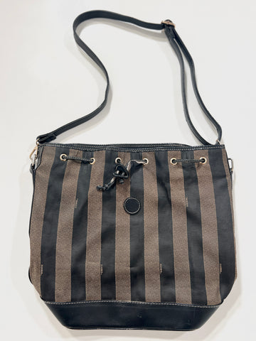 Borsa vintage Fendi nero/zucca traccola