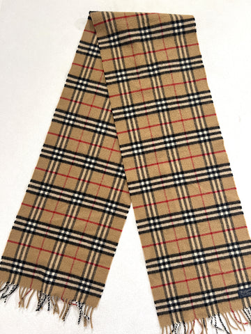 Sciarpa vintage Burberry tartan lana
