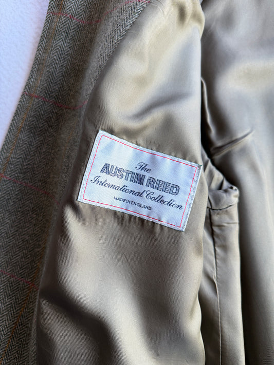 Cappotto vintage Austin Reed British in lana check tg 48