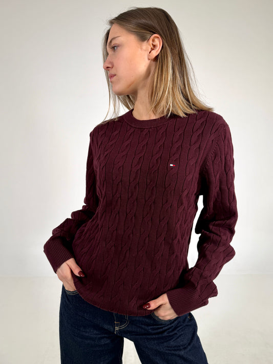 Maglia vintage Tommy Hilfiger treccia tg S