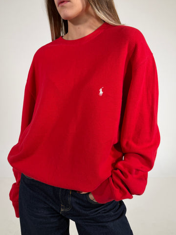 Maglia vintage Ralph Lauren rosso tg XL