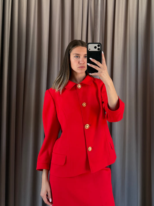 Tailleur vintage Versace rosso tg 44