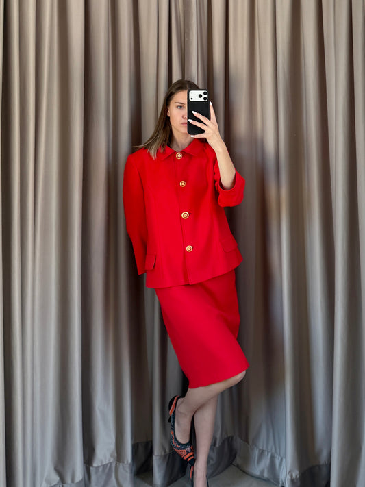 Tailleur vintage Versace rosso tg 44