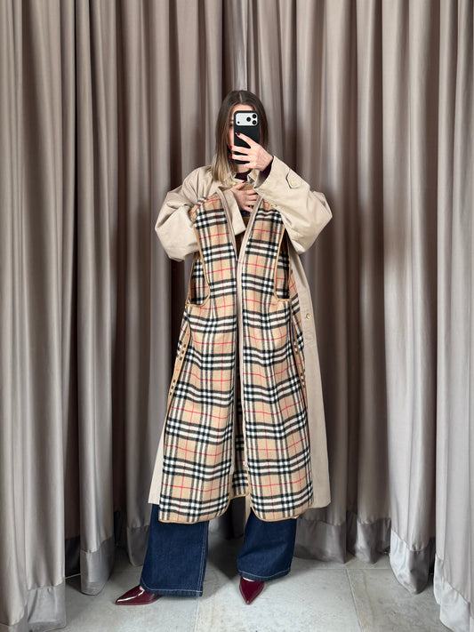 Trench vintage Burberry con interno tg M/L