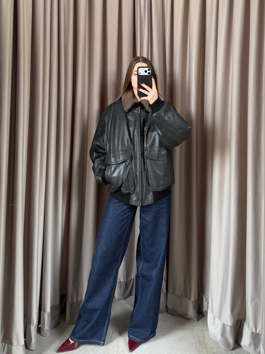 Giacca vintage Burberry pelle tg L