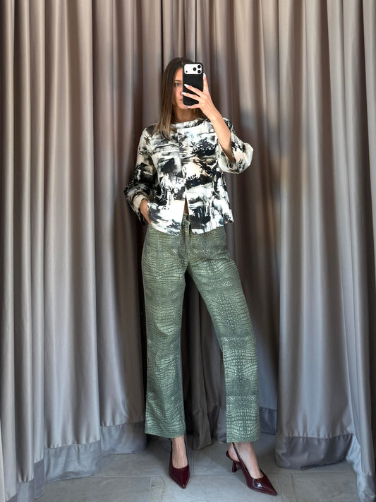 Pantaloni vintage Cavalli verdone tg S