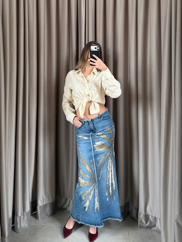 Gonna vintage Cavalli in denim tg S