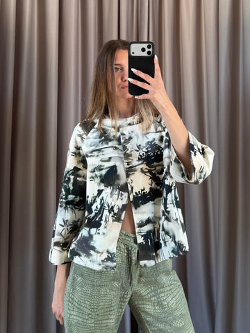 Blazer vintage Max Mara fantasia crop tg M