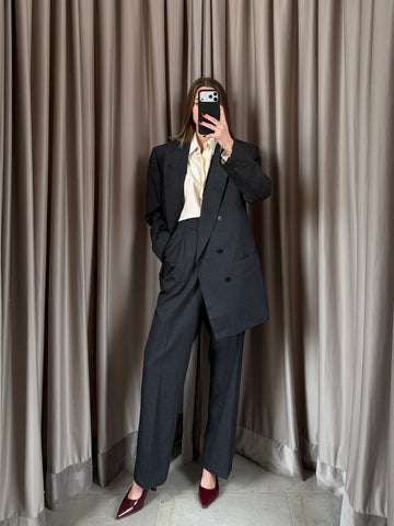 Abito vintage Burberry doppiopetto lana tg XL