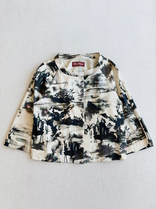 Blazer vintage Max Mara fantasia crop tg M