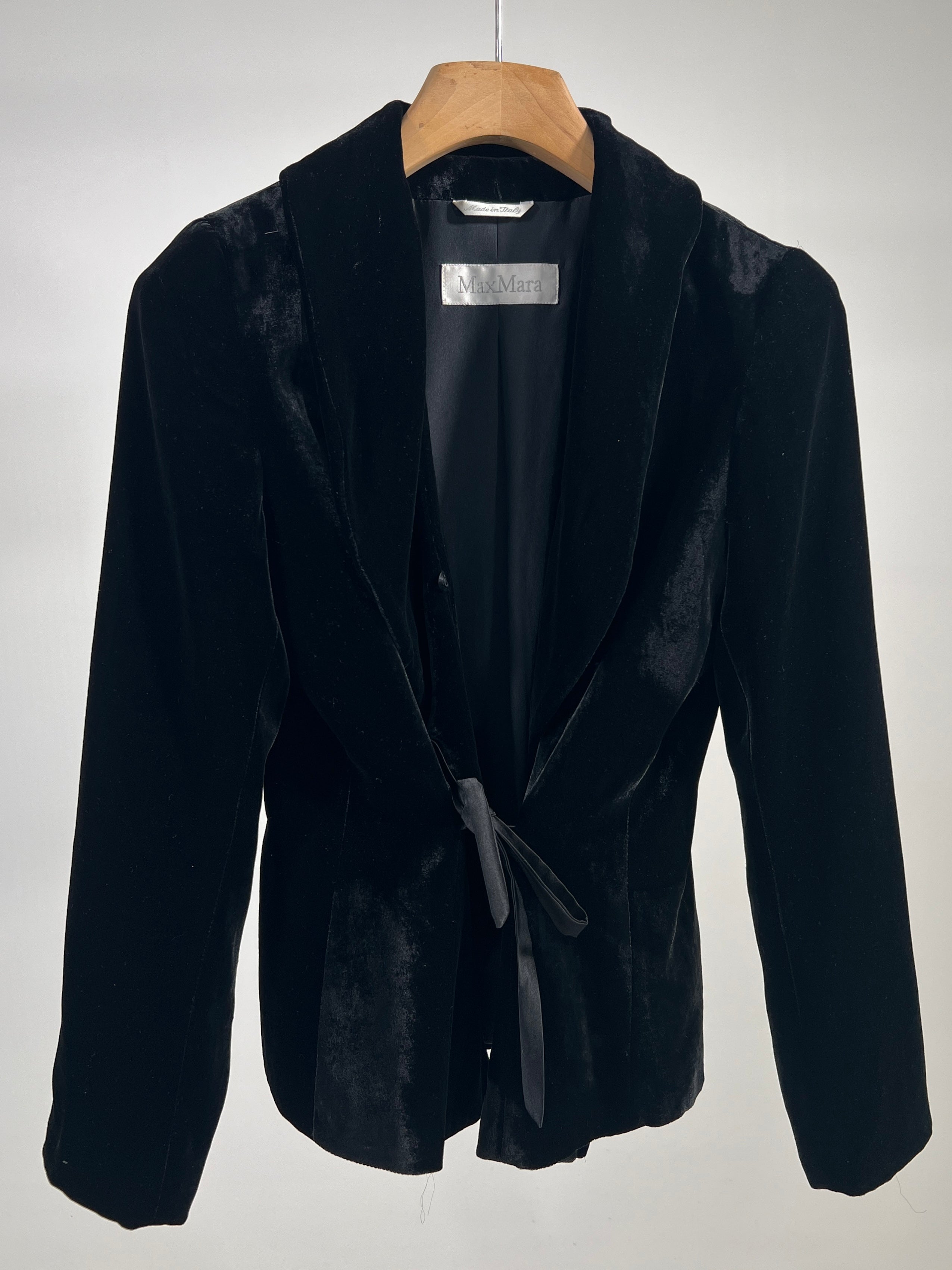 Blazer vintage Max Mara viscosa/seta nero tg S