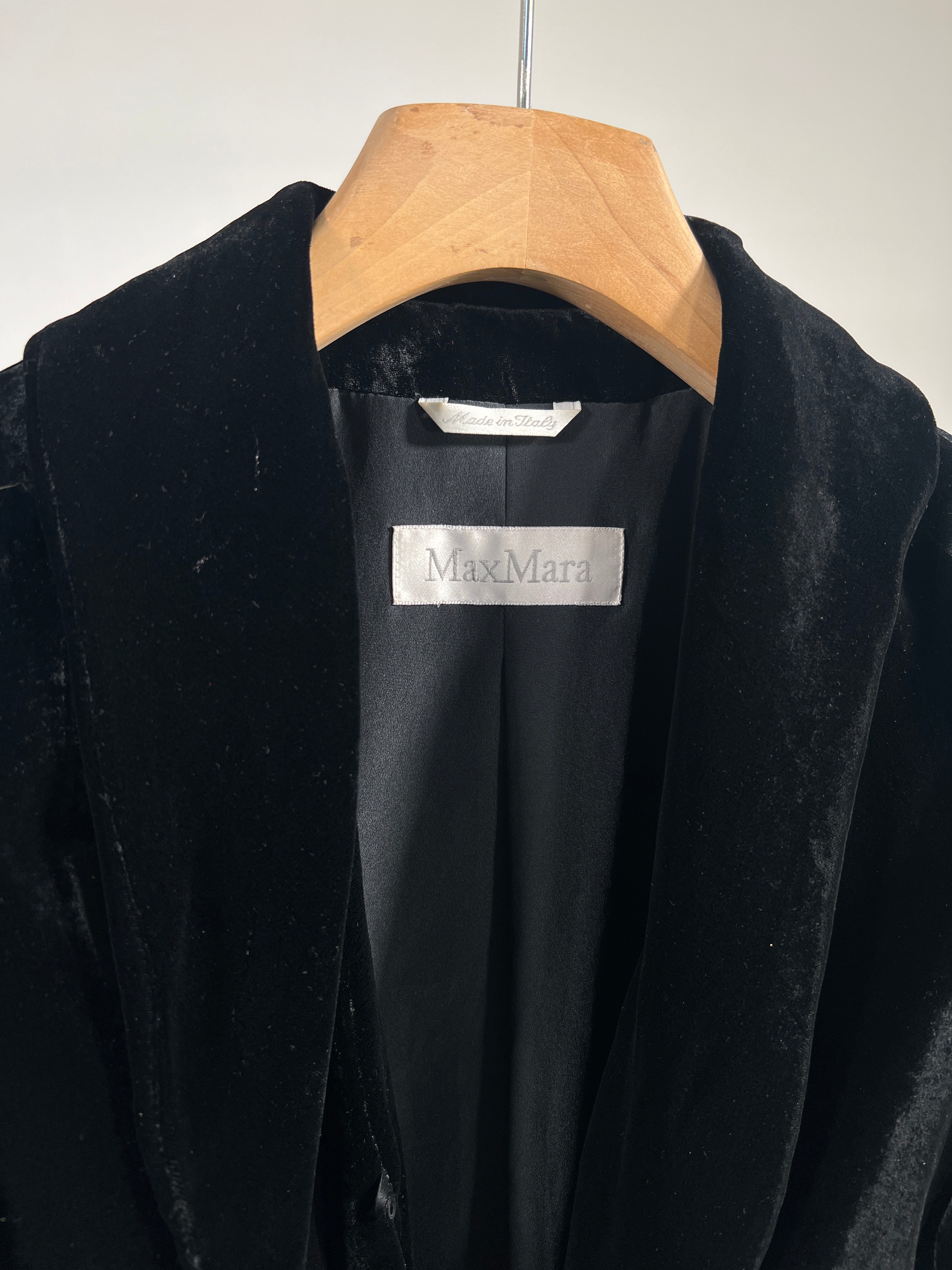 Blazer vintage Max Mara viscosa/seta nero tg S