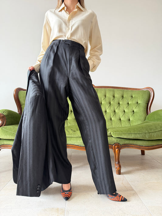 Abito vintage Valentino nero 100% seta tg XL