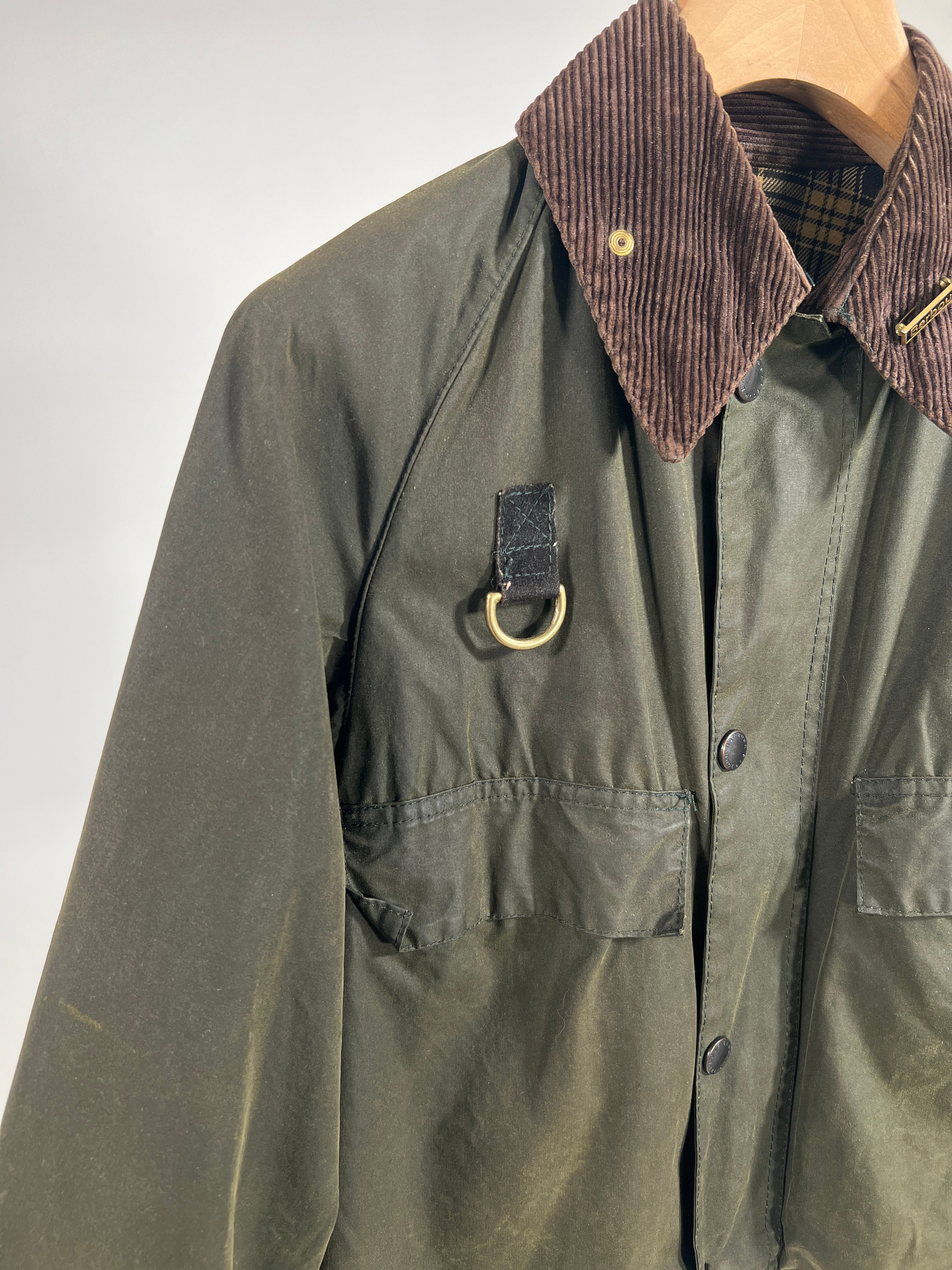 Giacca vintage Barbour Spey verde tg S