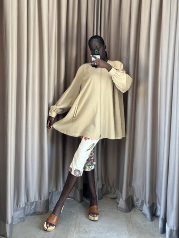 Giacca mantella vintage Gucci lana beige tg 44