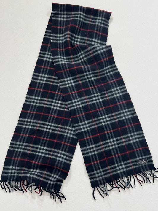 Sciarpa vintage Burberry tartan blu